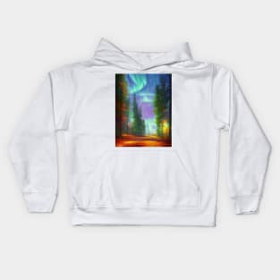 Aurora at Night Kids Hoodie